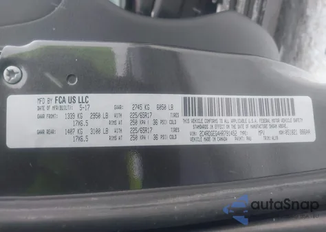 2017 Dodge Grand Caravan Gt из США, поврежденный, VIN 2C4RDGEG4HR791452